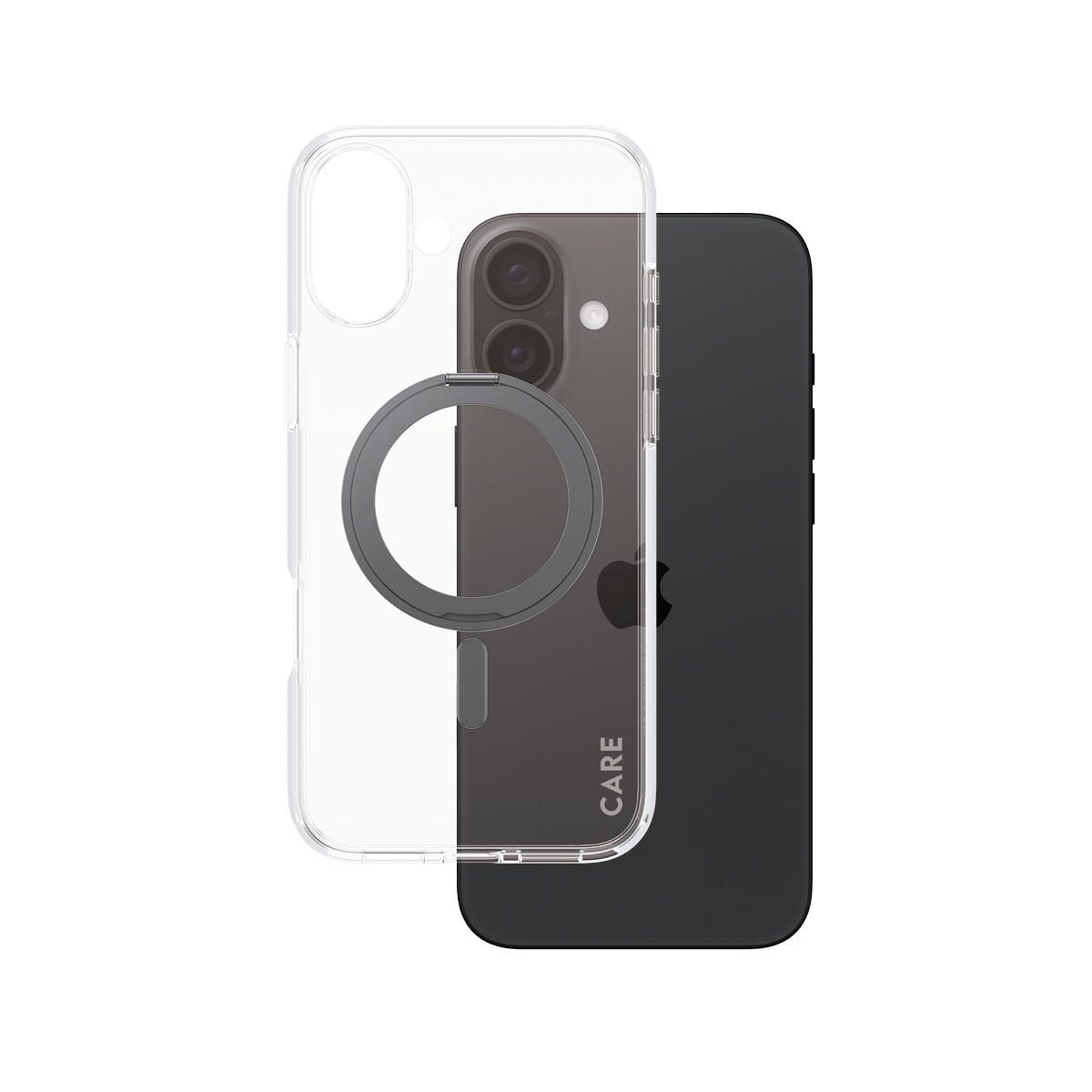 CARE by PanzerGlass® Feature Case Transparent Schwarz Kickstand & MagSafe für iPhone 16 Plus CARE by PanzerGlass® Feature Case Transparent Schwarz Kickstand & MagSafe für iPhone 16 Plus